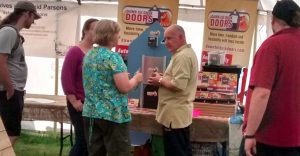 Plenty of interest and lively discussion with Dawn Till Dusk Door's Russ Moore at the New Forest Show 2014